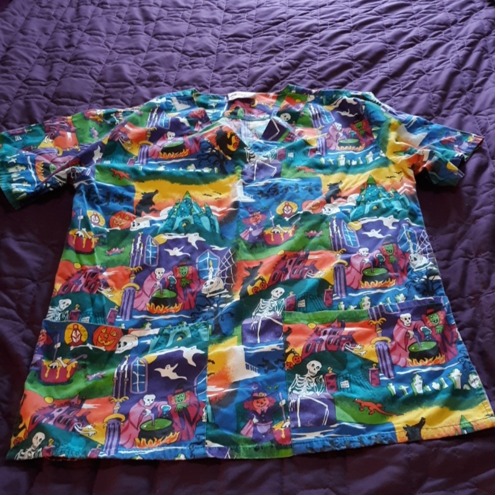 Halloween Scrub top